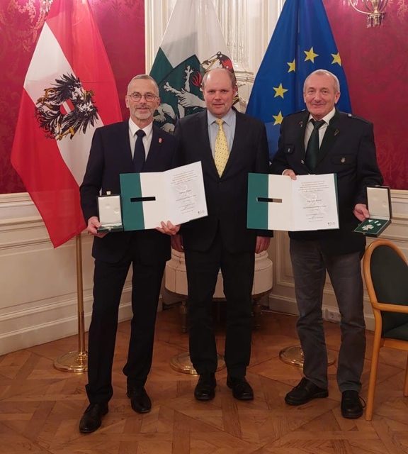 Funktionärsehrung für Karl Fratzl und Helmut Probst